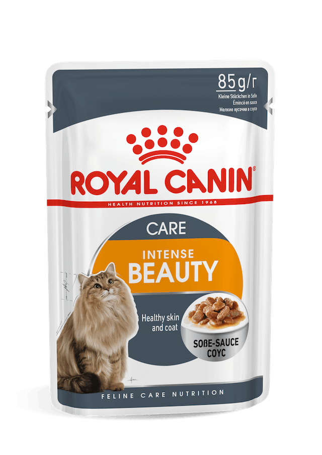 Royal Canin Feline Care Nutrition  Hair & Skin Jelly - 12 Wet Food Pouches