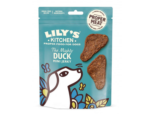 Lily's Kitchen The Mighty Duck Mini Jerky Grain Free Dog Treats 70G