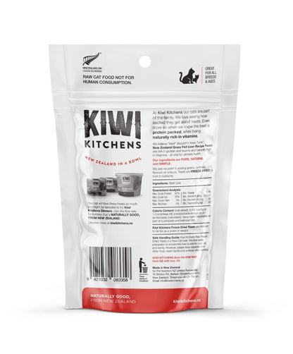 Kiwi Kitchens Raw Freeze Dried Beef Liver Cat Treats 30g