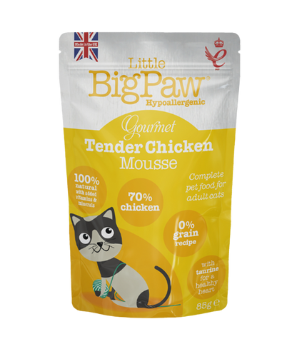 Little BigPaw Gourmet Tender Chicken Mousse Wet Cat Food 85g