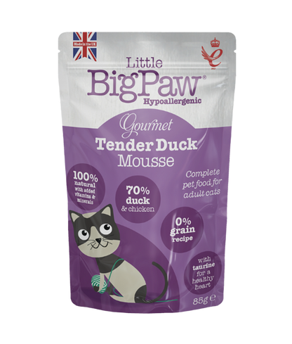 Little BigPaw Gourmet Tender Duck Mousse Wet Cat Food 85g