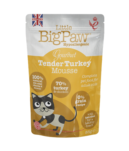 Little BigPaw Gourmet Tender Turkey Mousse Wet Cat Food 85g