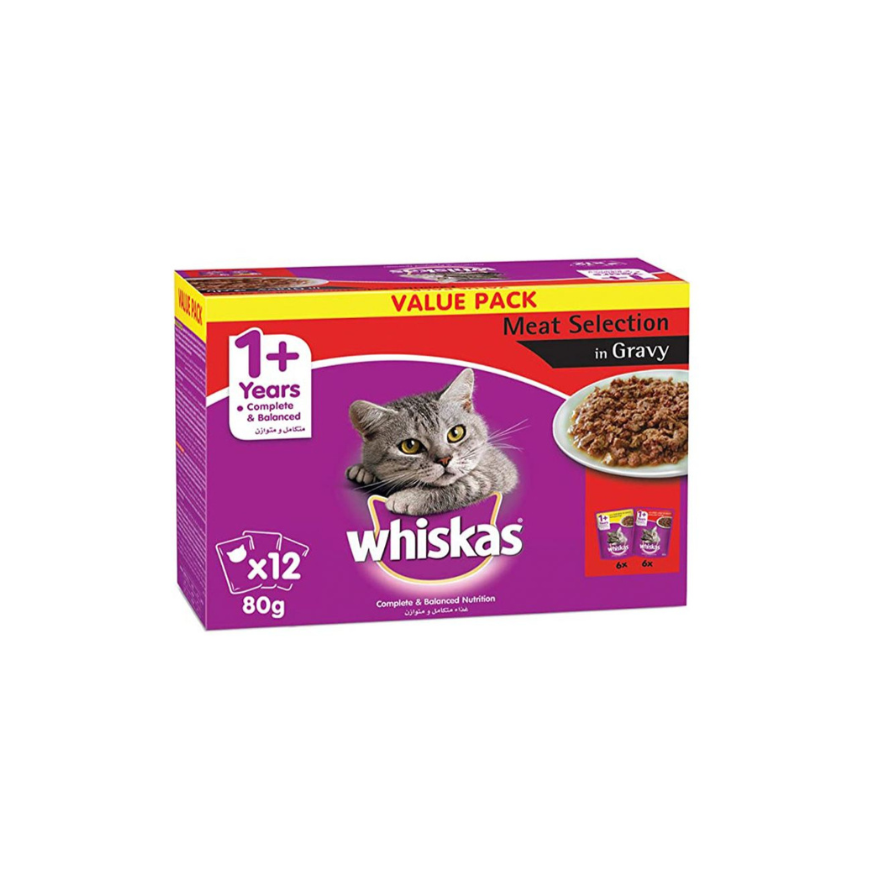 Whiskas Pouch Beef - 80g x 12