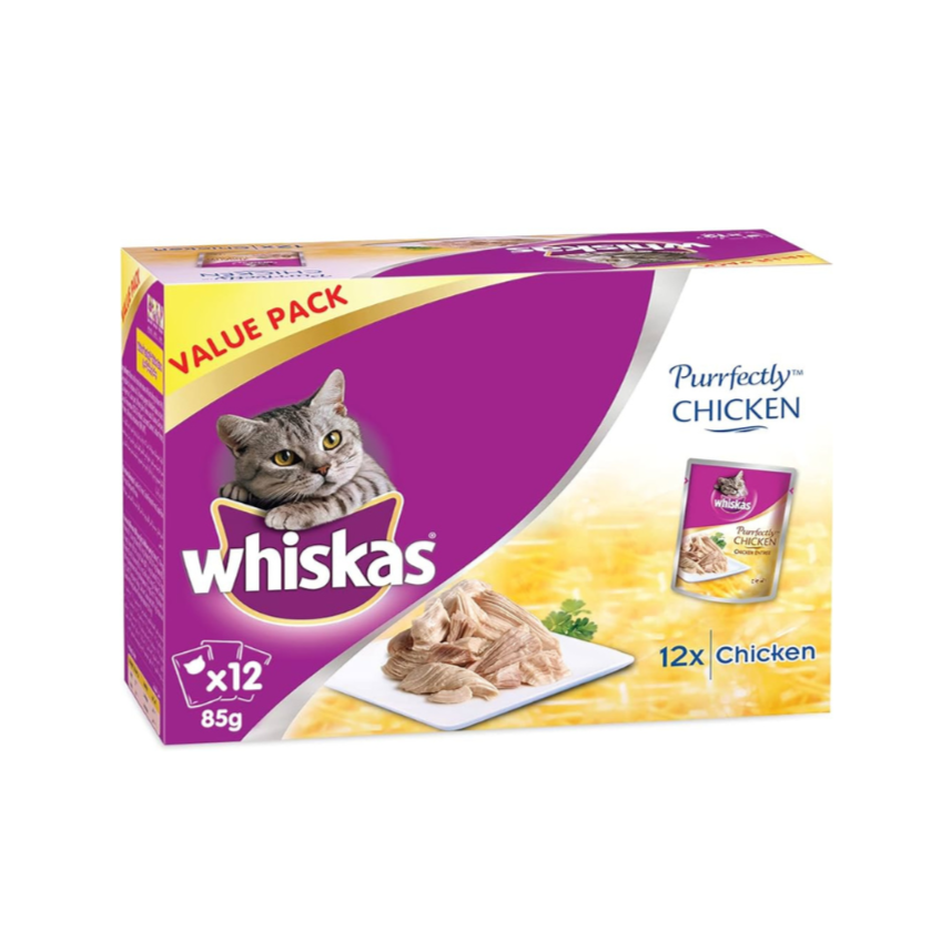 Whiskas Purrfectly Chicken - 85g x 12