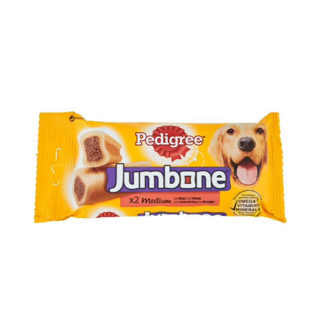 Pedigree Jumbone Medium With Beef- 200g (12x2pcs)