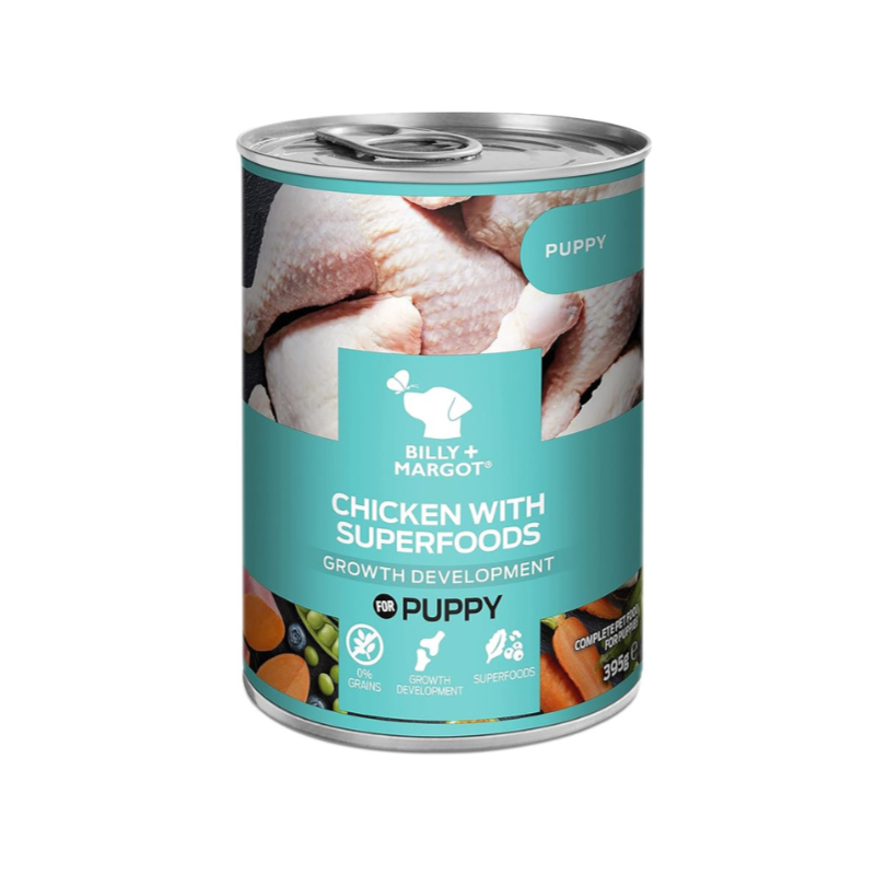 Billy+Margot Puppy Chicken with Superfoods Can - 395g