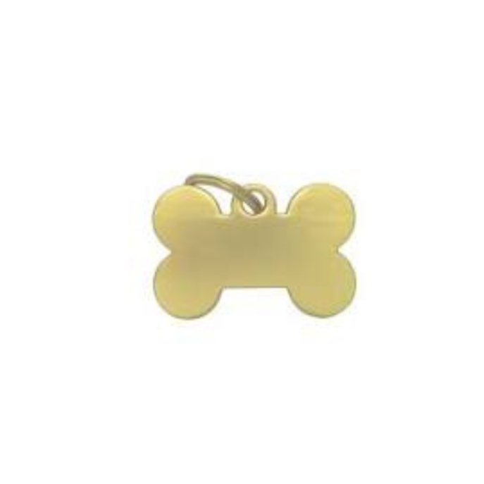 Hillman ID Tag - Bone Small Gold