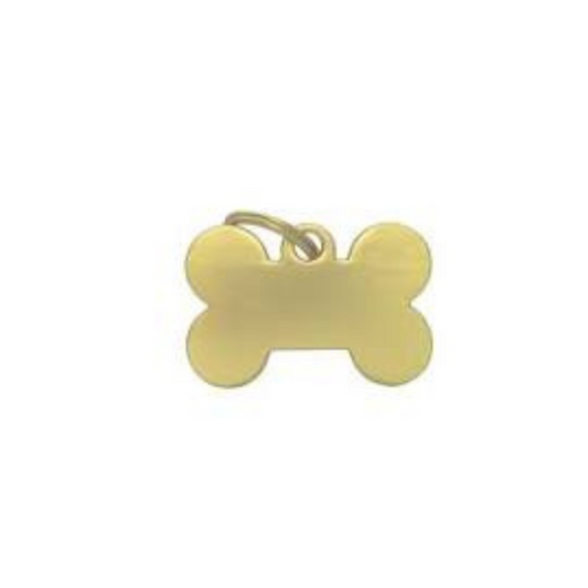 Hillman ID Tag - Bone Small Gold