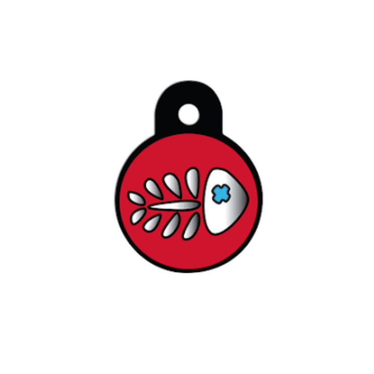 Hillman ID Tag - Circle Fish Skeleton