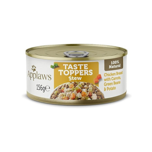 Applaws Taste Toppers Stew Chicken with Vegetables Wet Dog Food-156g Tin