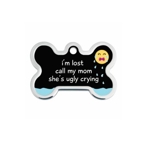 Hillman ID Tag - Im Lost Raised Edge Large Bone