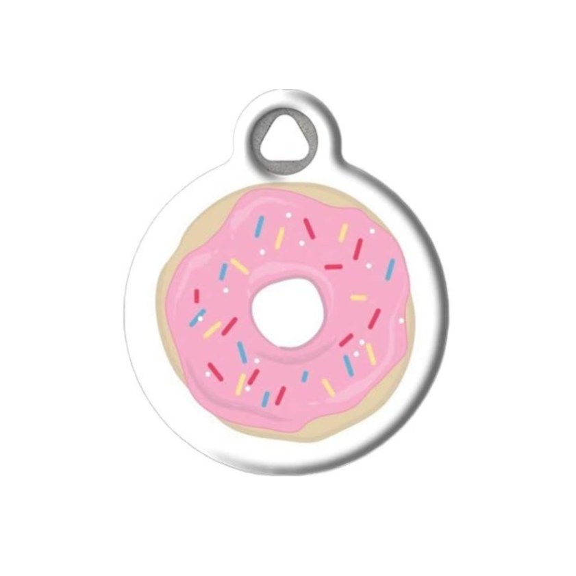 Hillman ID Tag - Circle large Pink Donut