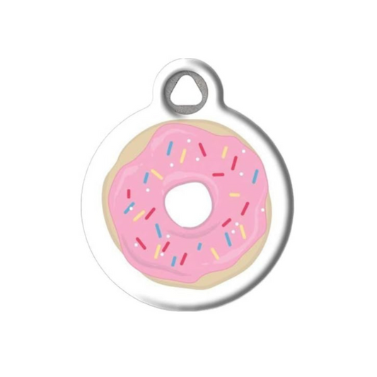 Hillman ID Tag - Circle large Pink Donut