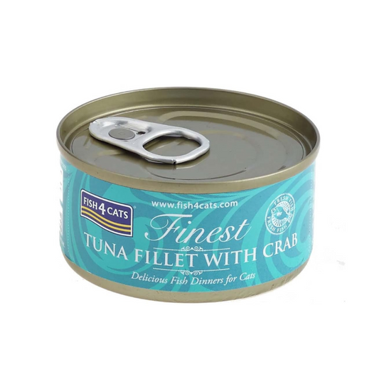 FIsh4cats Tuna Fillet with Crab Wet Food - 70g