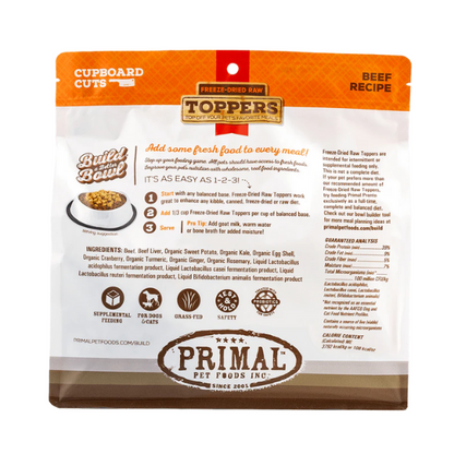 Primal Beef Cupboard Cuts Freeze-Dried Topper 18oz
