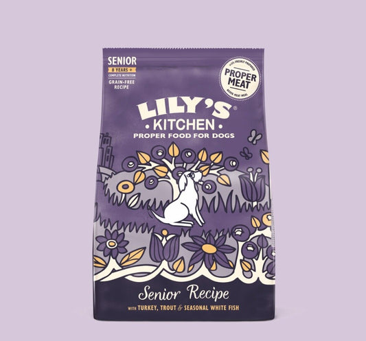 Lily's Kitchen Adult 8+ Senior Recipe Turkey, Trout and Seasonal White Fish Dry Dog Food 7kg