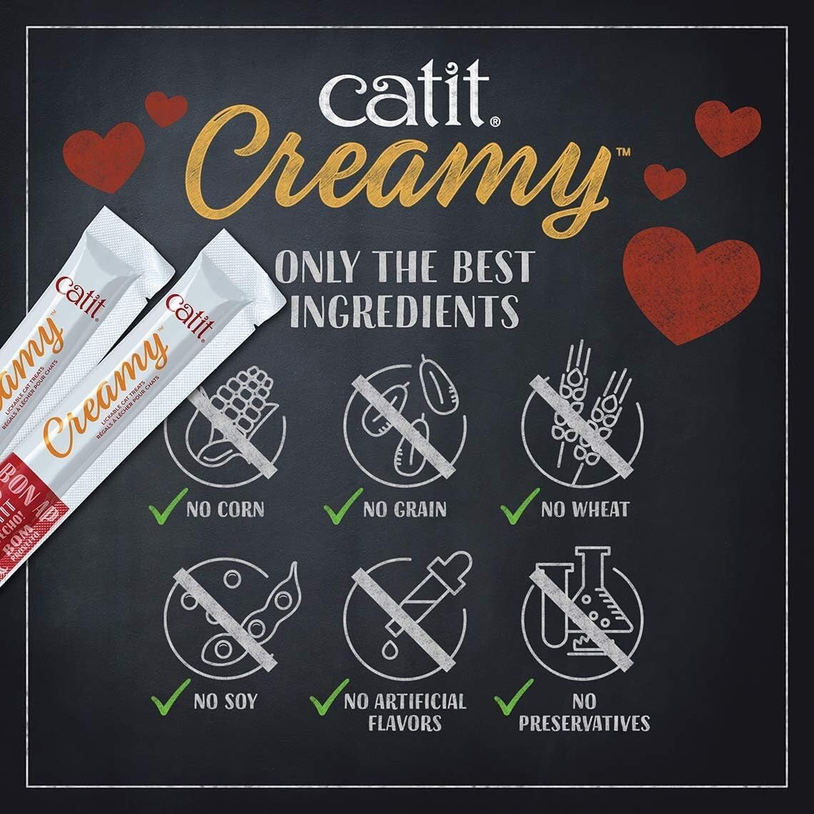 Catit Creamy Lickable Treats Gift Jar 80 x 10g