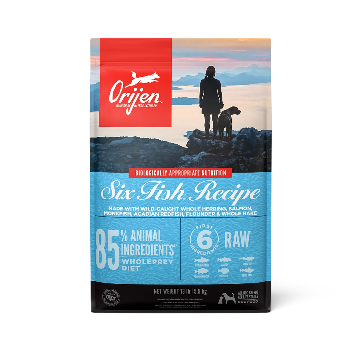 Orijen Six Fish Protien-Rich Adult Dog Dry Food