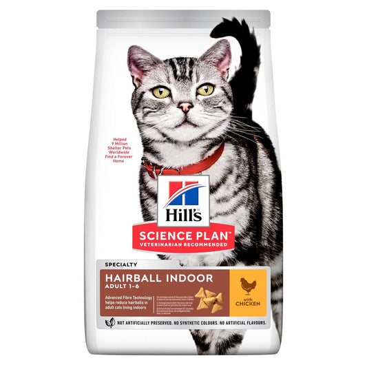 Hill's Science Plan Hairball Indoor Cat Food with Chicken