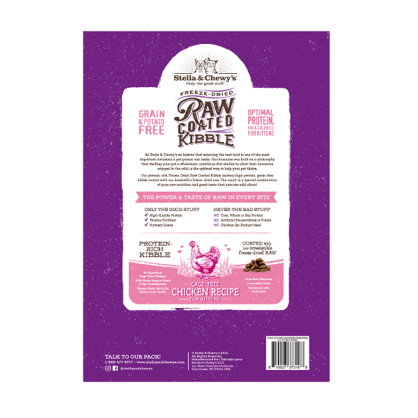 Stella & Chewy’s Cats Raw Coated Kitten Cage-Free Chicken Recipe 2.2Kg