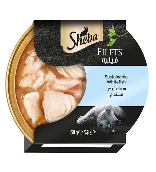 Sheba Filets Whitefish Wet Cat Food 60gm