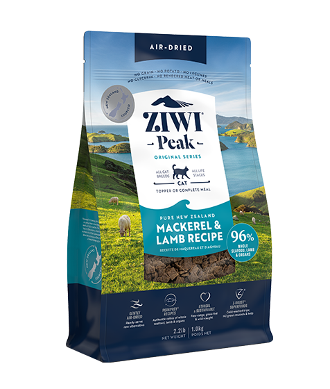 ZIWI Peak Air-Dried Mackerel & Lamb Recipe Dry Cat Food - 400gms